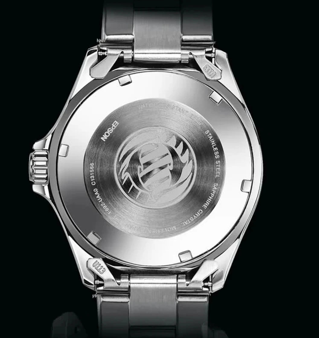 Orient Automatic Mechanical Diver Watch for Men 200M Waterproof Red Dial Stainless Steel Band Day Date Display Sport Wristwatch