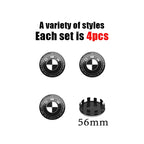 4Pc 68mm 56mm Car Rim Cover Wheel Hub Center Caps Badge Emblem Accessories For BMW E90 E60 F18 E46 F30 F20 M2 M5 M3 E87 M4 X3 X5