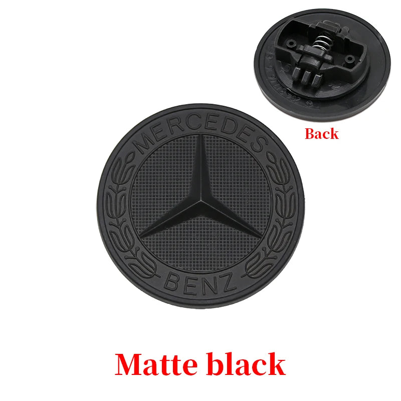 57mm 3D ABS Car Front Engine Hood Bonnet Flat Emblem Badge Universal For Auto Sedan SUV Coupe Exterior Tuning Styling Trim 1PC