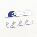 3D Metal Logo Sline Emblem Car Fender Side Sticker Front Grill Badge For Audi A3 A4 A5 A6 A7 S3 S4 S5 S6 TT S Line Accessories