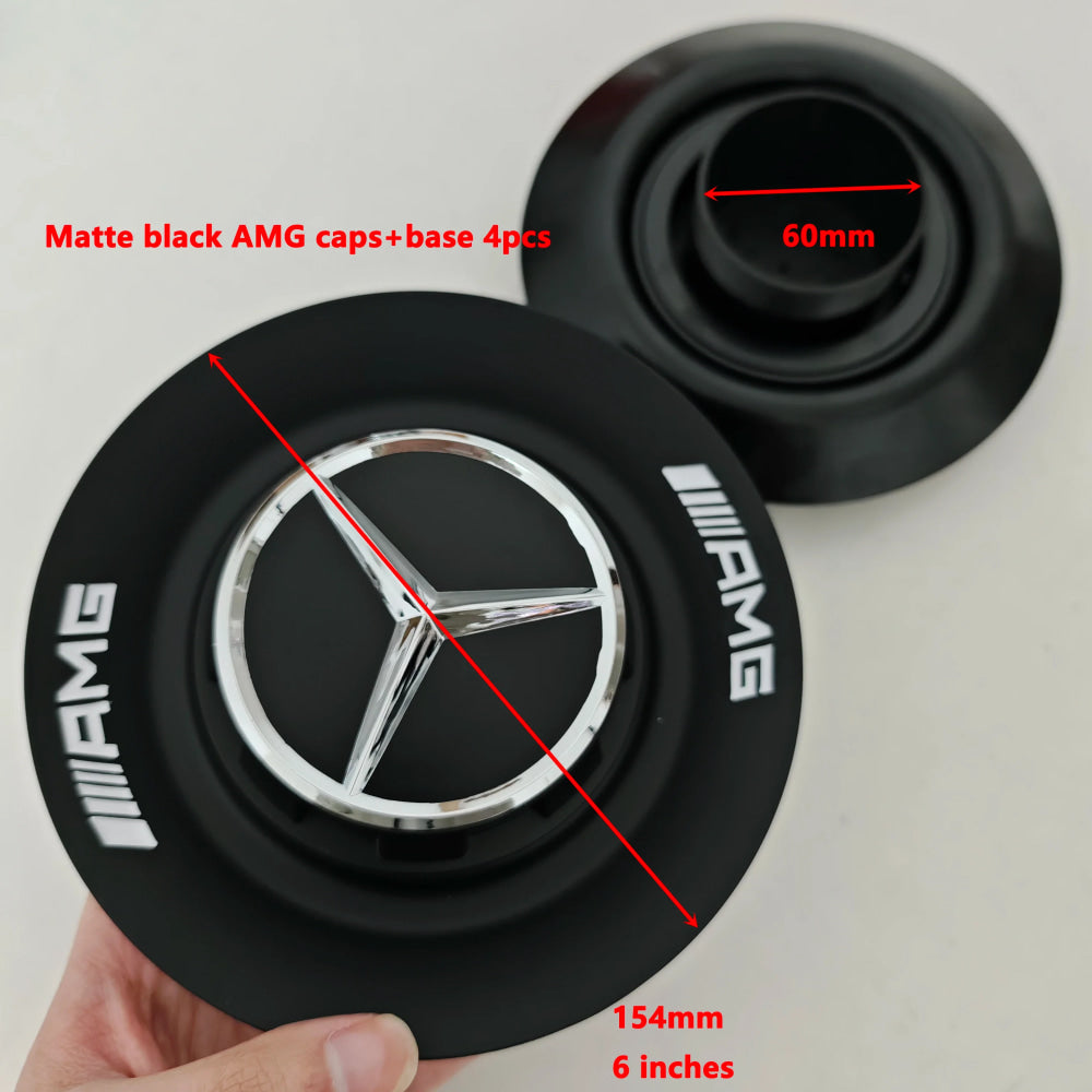 4PCS Aluminum Car Wheel Center Hub Caps for Mercedes-Benz A45S C63S E63S AMG GT GTS C190 Auto Styling Accessories