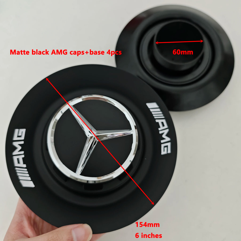 4PCS Aluminum Car Wheel Center Hub Caps for Mercedes-Benz A45S C63S E63S AMG GT GTS C190 Auto Styling Accessories