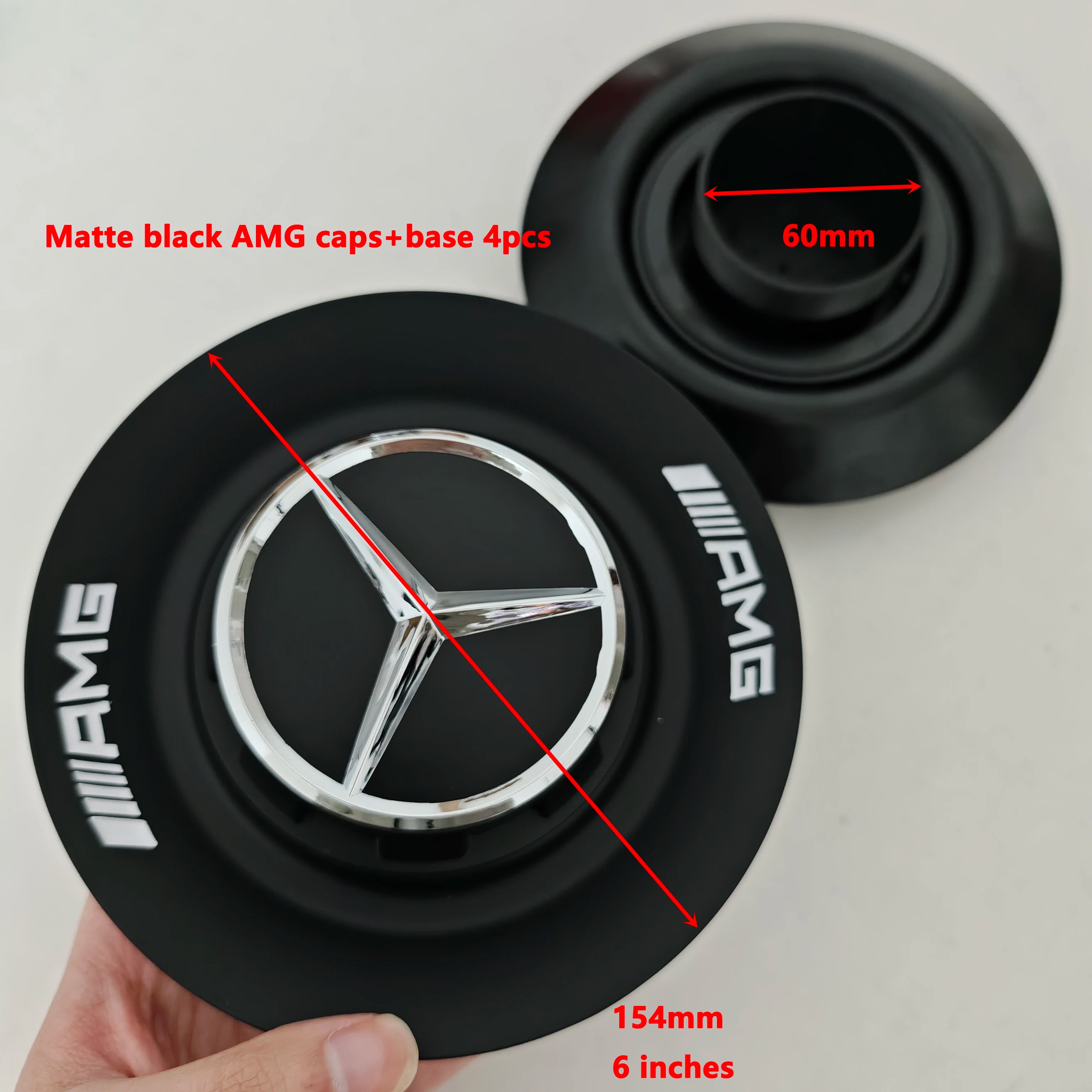 4PCS Aluminum Car Wheel Center Hub Caps for Mercedes-Benz A45S C63S E63S AMG GT GTS C190 Auto Styling Accessories