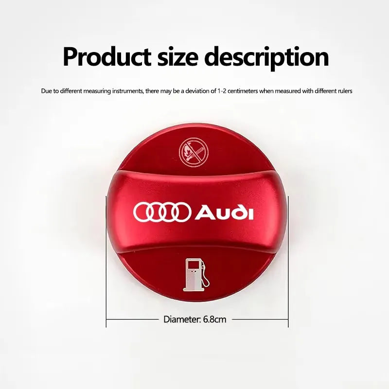 Aluminum Alloy Car Badge Fuel Tank Cap Decoration Cover For Audi A3 A1 A4 B9 A5 B7 Q5 Q3 Q2 8i TT Mk1 Mk2 S3 A7 S3 8V 8Y Q4 B9