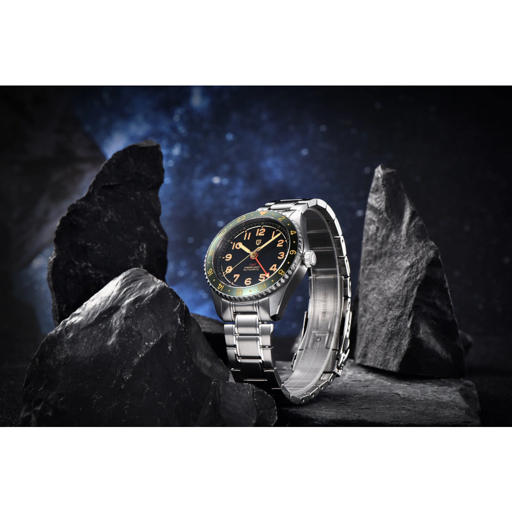 PAGANI DESIGN PD1784 Men’s GMT Automatic Mechanical Watch DG5833 Stainless Steel Sapphire Crystal Waterproof Local Delivery