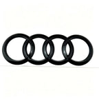 4 Ring Logo ABS For Audi A1 2008-2022 Black Car Hood Front Grill Emblem Rear Trunk Badge A1 Quattro Sline Emblem Car Accessories
