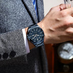 POEDAGAR Sport Original Men Clock Quartz Date Week Luxury Man Wristwatch Waterproof Luminous Stainless Steel Men's Watches Reloj