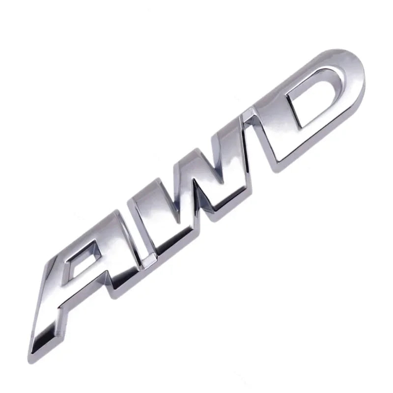 3D Metal Car Letters AWD Logo Emblem Sticker Fender Trunk Badge Accessories For Honda Civic CRV Subaru Mazda Toyota RAV4 Kia