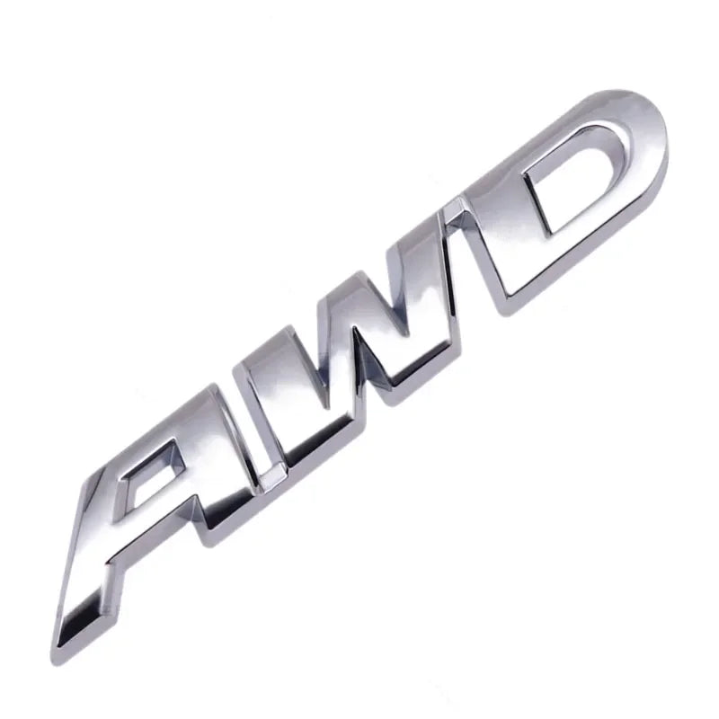 3D Metal Car Letters AWD Logo Emblem Sticker Fender Trunk Badge Accessories For Honda Civic CRV Subaru Mazda Toyota RAV4 Kia