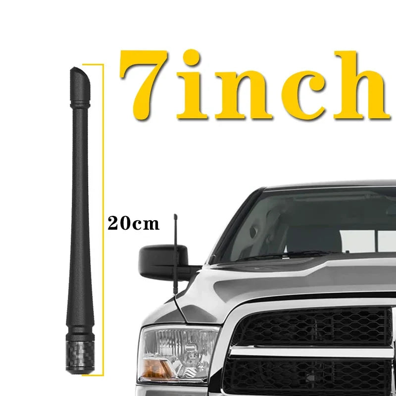 7inch Car Radio Antenna Adapter Short Black Car Radio Antenna Amplifier AM/FM Replace Accessories For Jeep Wrangler JK/JL Ford