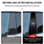 Car Stickers B-Pillar Center Column Decoration Cover PET Decals Auto Accessorie For Nissan Qashqai Juke Pulsar Sentra Altima Pat
