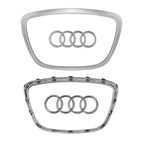 Audi Automobile Steering Wheel Logo Bright Frame Strip Electroplated Sticker Emblem For A3 A4 B8 8P B9 8V A5 A6 C7 A7 Q3 Q5 Q7