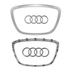 Audi Automobile Steering Wheel Logo Bright Frame Strip Electroplated Sticker Emblem For A3 A4 B8 8P B9 8V A5 A6 C7 A7 Q3 Q5 Q7