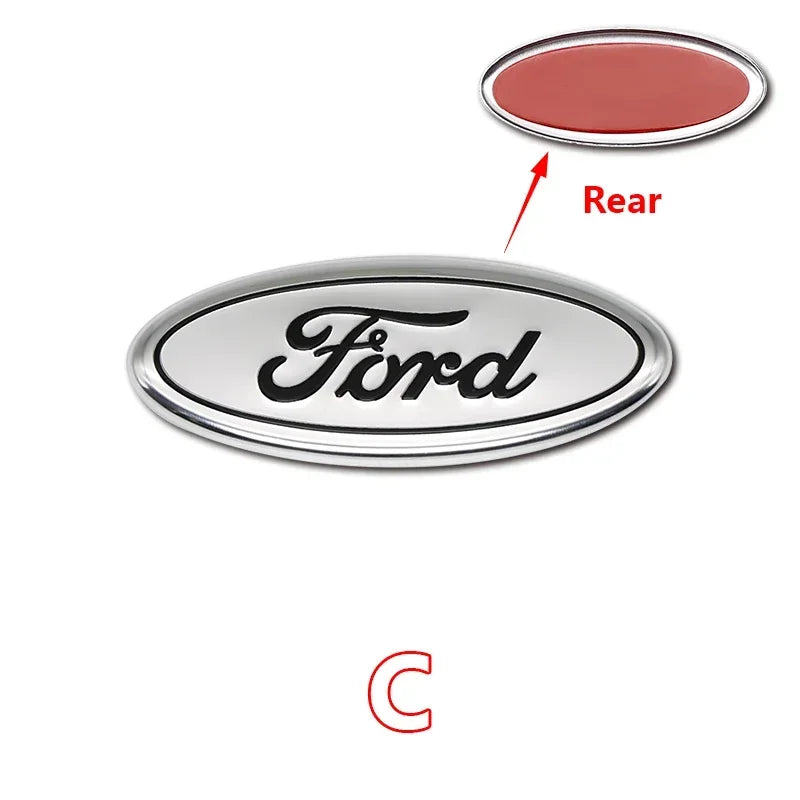 58x22mm Car Steering Wheel Emblem Sticker Cover For Ford F-150 Lightning Model T Tourneo Custom RS200 Auto Upgrade Decoration