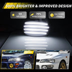 2X Front Corner Side Marker Light Parking Light Turn Signal Light LED For 1995 1996 1997 1998 1999 2000 2001 Subaru Impreza WRX