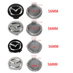 4pcs 56mm Car styling Wheel Center Hub Caps Rim Caps Covers Emblem For Mazda 2 3 5 6 Axela Atenza Speed 6 CX-3 CX-4 CX 5 CX-7