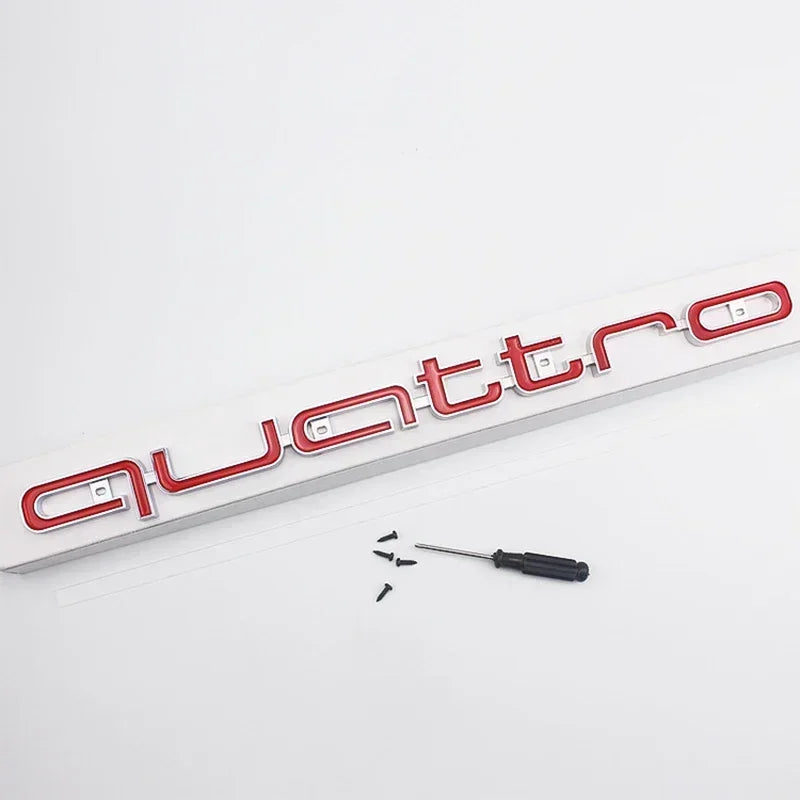 3D ABS Car Front Grille Emblem Auto Head Hood Quattro Badge Decoration Accessories for Audi S A3 A4 B8 8P 8V A6 C7 A5 Q5 B7 B6