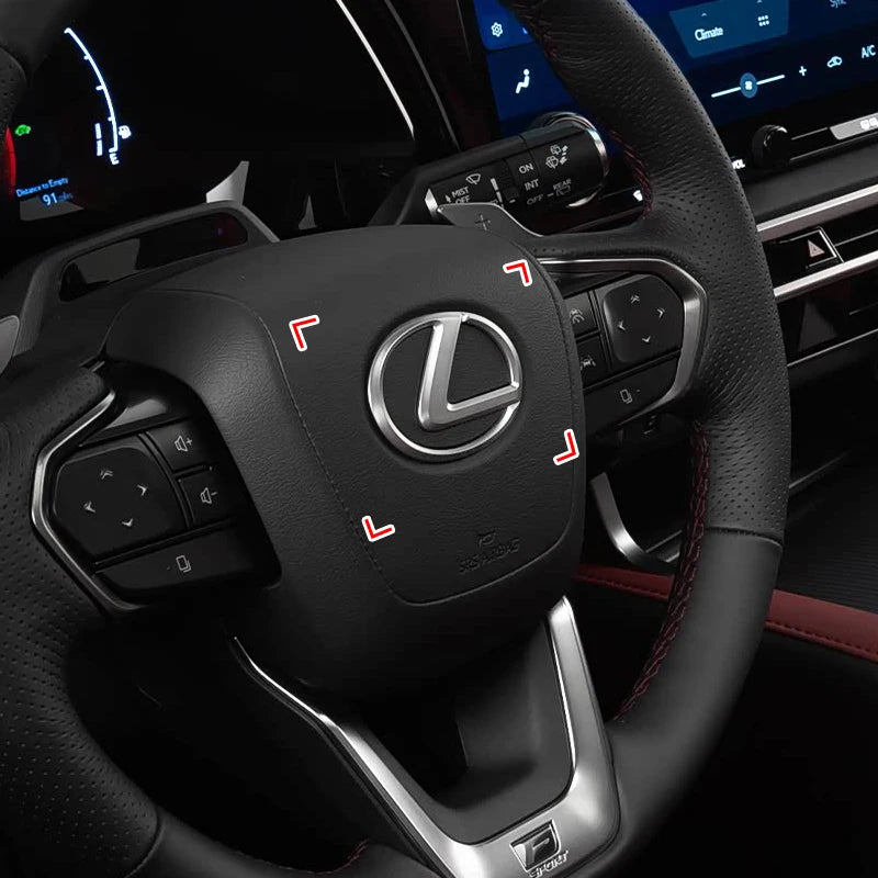 Car Steering Wheel Sticker Badge Decoration Auto Accessories For  CT200H ES350 GX460 470 IS250 LS460 NX300 RX300 350 450H NX RX