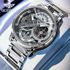 OUPINKE 3278 relojes automáticos para hombre volante de inercia esqueleto de lujo Original diseñador italiano colaboración relojes mecánicos para hombres