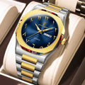 POEDAGAR Military Watch For Men Waterproof Luxury Week Calendar Man Wristwatch Quartz Stainless Steel Fashion Men's Watches Male