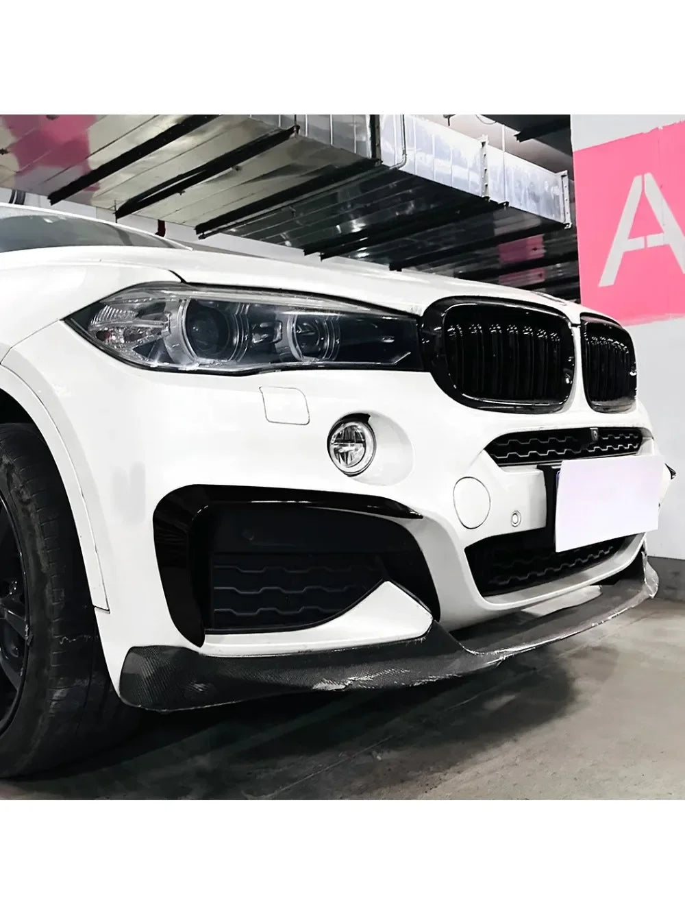 New Performance Gloss Black Front Bumper For BMW X6 F16 M Sport 2015 To 2019 ABS Splitter Lip Spoiler Diffuser By Body Kit