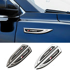 2Pcs Car Metal Car Wing Side Emblem Fender Stickers For Toyota Rav4 TRD Prado Hilux Corolla Auris Prius Camry Venza