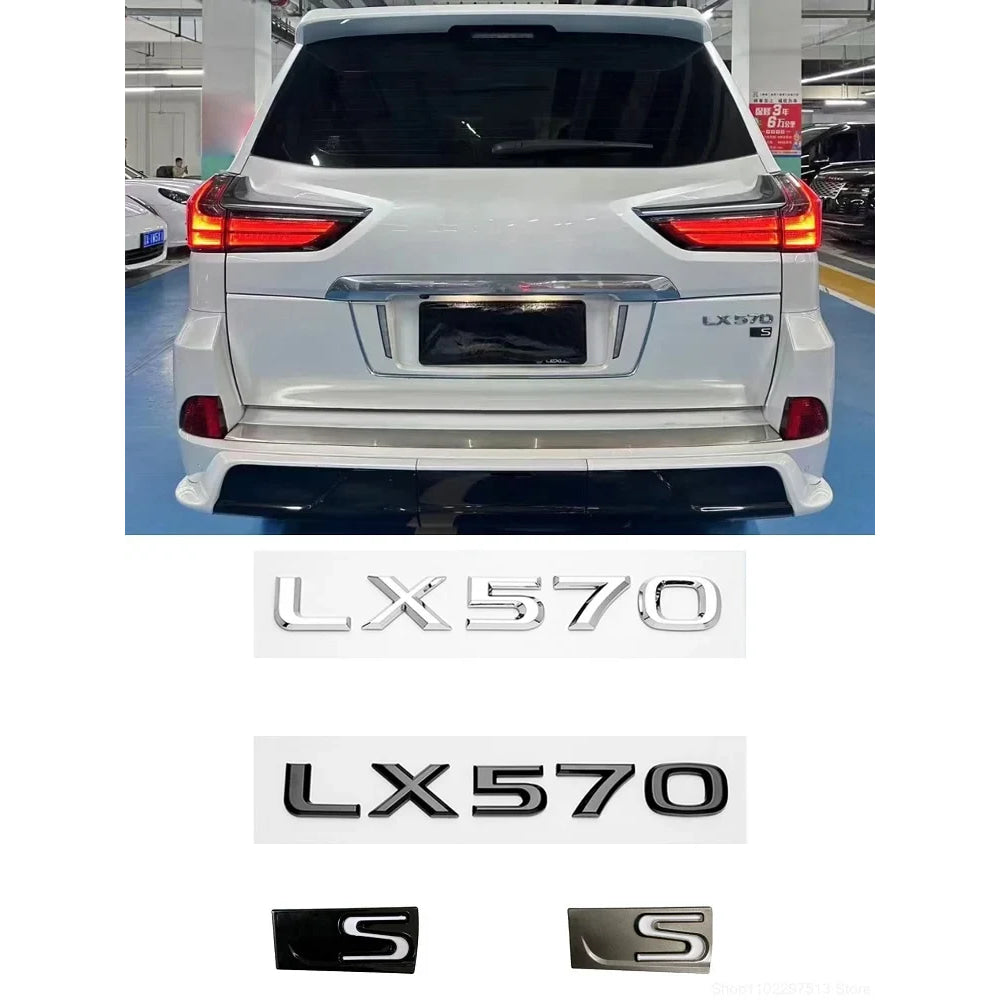 For Lexus LX570 S Accessories 2008-2019 Car Rear Trunk Special Emblem Badge Sticker Letter Rear Emblem