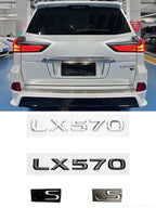 For Lexus LX570 S Accessories 2008-2019 Car Rear Trunk Special Emblem Badge Sticker Letter Rear Emblem