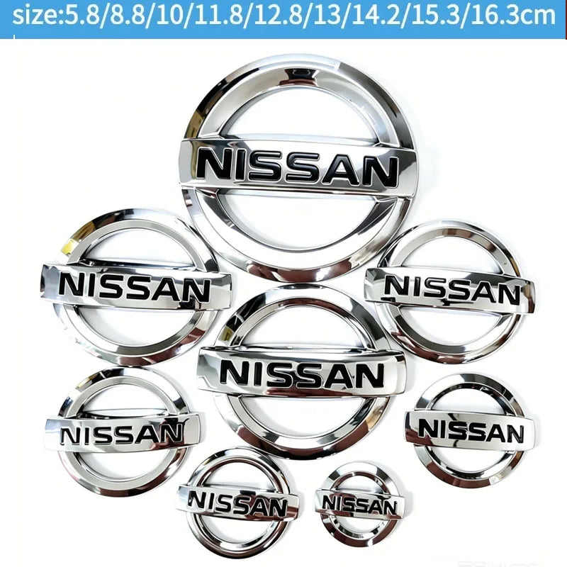 3D ABS New Emblem Car Front Rear Logo for Nissan Tiida Sentra Teana X Trail T30 T32 Almera Kicks Micra Qashqai J10 J11 Leaf Juke