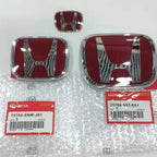 1pcs 3D H Custom Badge Decal for Honda Civic VEZEL CRV City Accord Fit Odyssey Car Hood Front Grill Rear Trunk H Logo Sticker