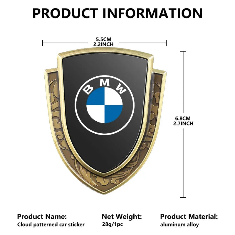 3D Auto Stickers Metal Logo Emblem Sticker Decal Car Styling For BMW M Performance Alpina M3 M5 M6 X1 X3 X4 X5 G20