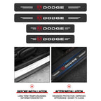 4Pcs Car Door Threshold Protector Sticker Emblem Decal Auto Accessories  For Dodge Durango Caliber Dakota Neon SXT Nitro Ram SRT