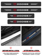 4Pcs Car Door Threshold Protector Sticker Emblem Decal Auto Accessories  For Dodge Durango Caliber Dakota Neon SXT Nitro Ram SRT