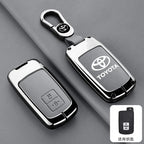 Leather Car Key Case Cover Protective Shell For Toyota Auris Camry RAV4 Avalon Yaris Verso 2012 2013 2014 2015 2016 2017 2018