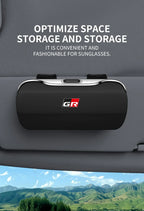 Car Eyewear Case Box Sunglasses Holder Sun Visor Storage Protective Frame Box Glasses Clip For Toyota GR Sport Rav4 Yaris Camry