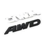 3D Metal AWD Letters Rear Trunk Fender Emblem Badge Sticker Decals For Honda CRV HRV Highlander Car Styling Accessories