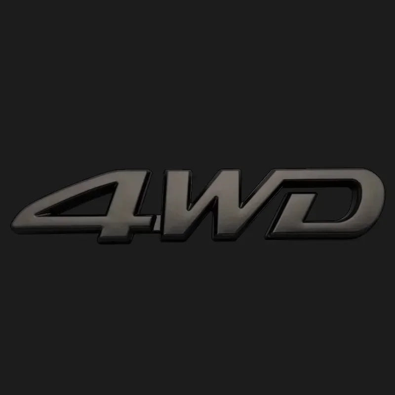 3D ABS Car Logo for Toyota RAV4 Rongfang black car logo TOYOTA 4WD decoration in the net logo rear trunk car accessories