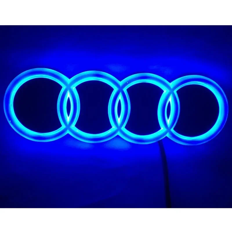 18X5.8CM LED Badge Light Exterior for Audi Q2 Q8 A1 A2 Q3 A3 A4 A5 A6 A7 A8 Q5 Q7 TT Car Rear Trunk Emblem Sticker Accessories