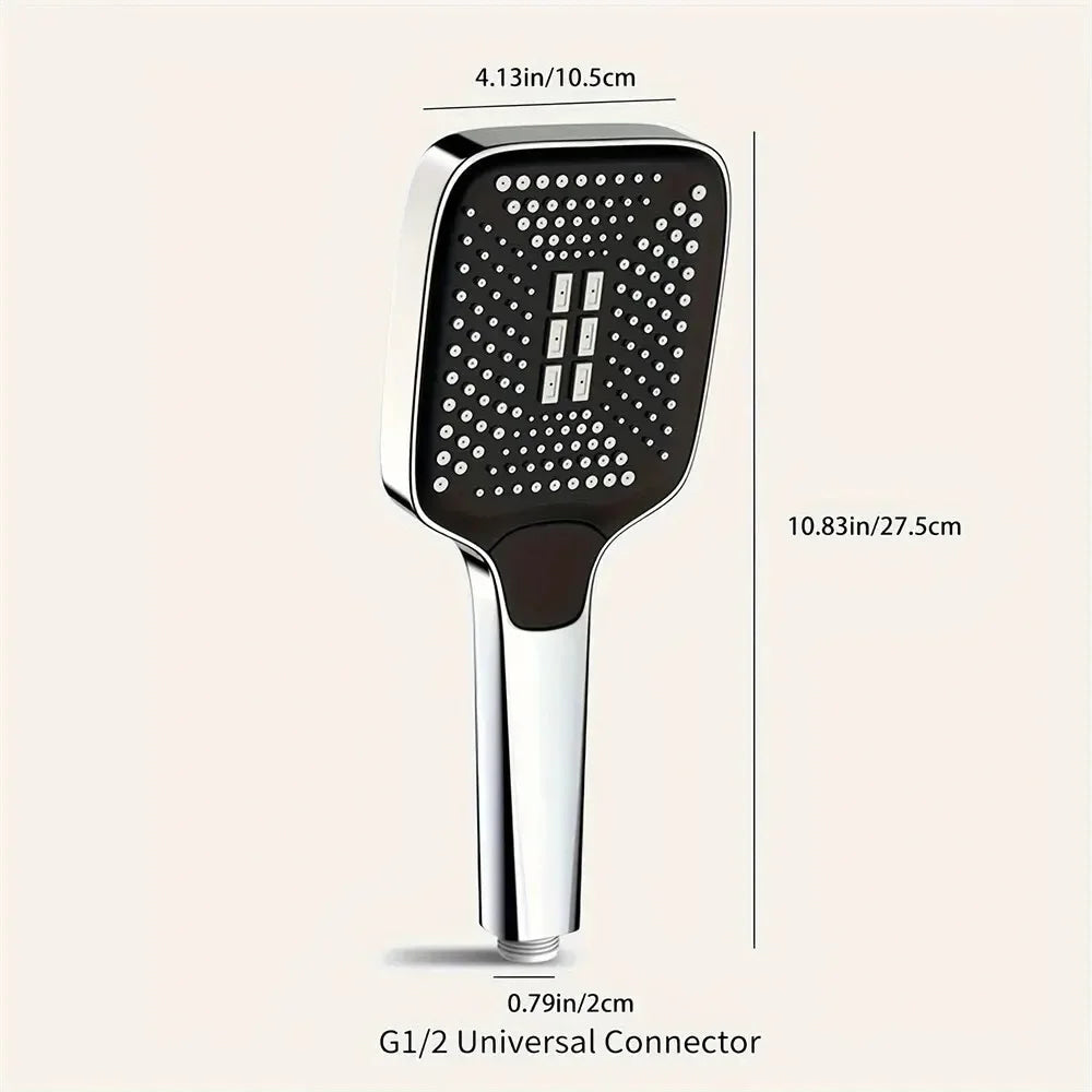 Cabezal de ducha ajustable con 3 modos de lluvia, mezclador de ducha de gran flujo, ahorro de agua a alta presión, accesorios de baño