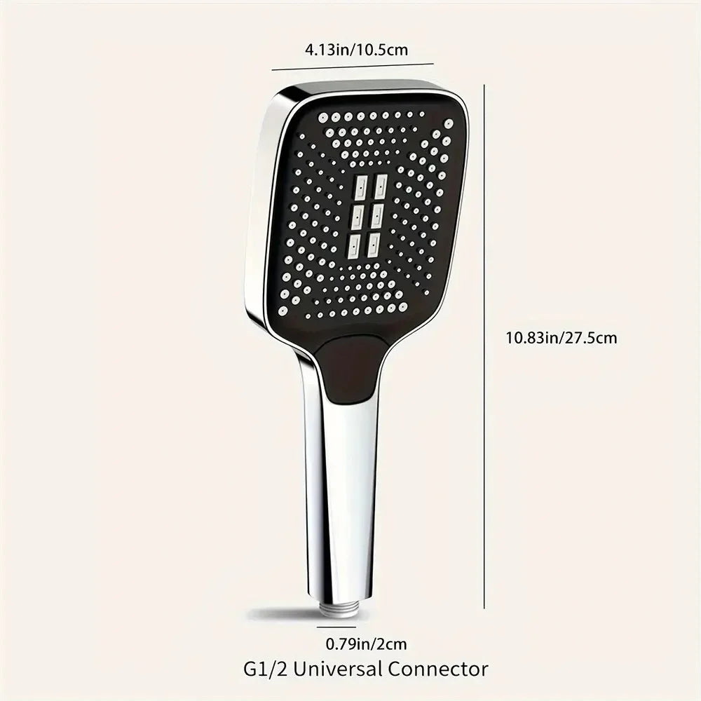 Cabezal de ducha ajustable con 3 modos de lluvia, mezclador de ducha de gran flujo, ahorro de agua a alta presión, accesorios de baño