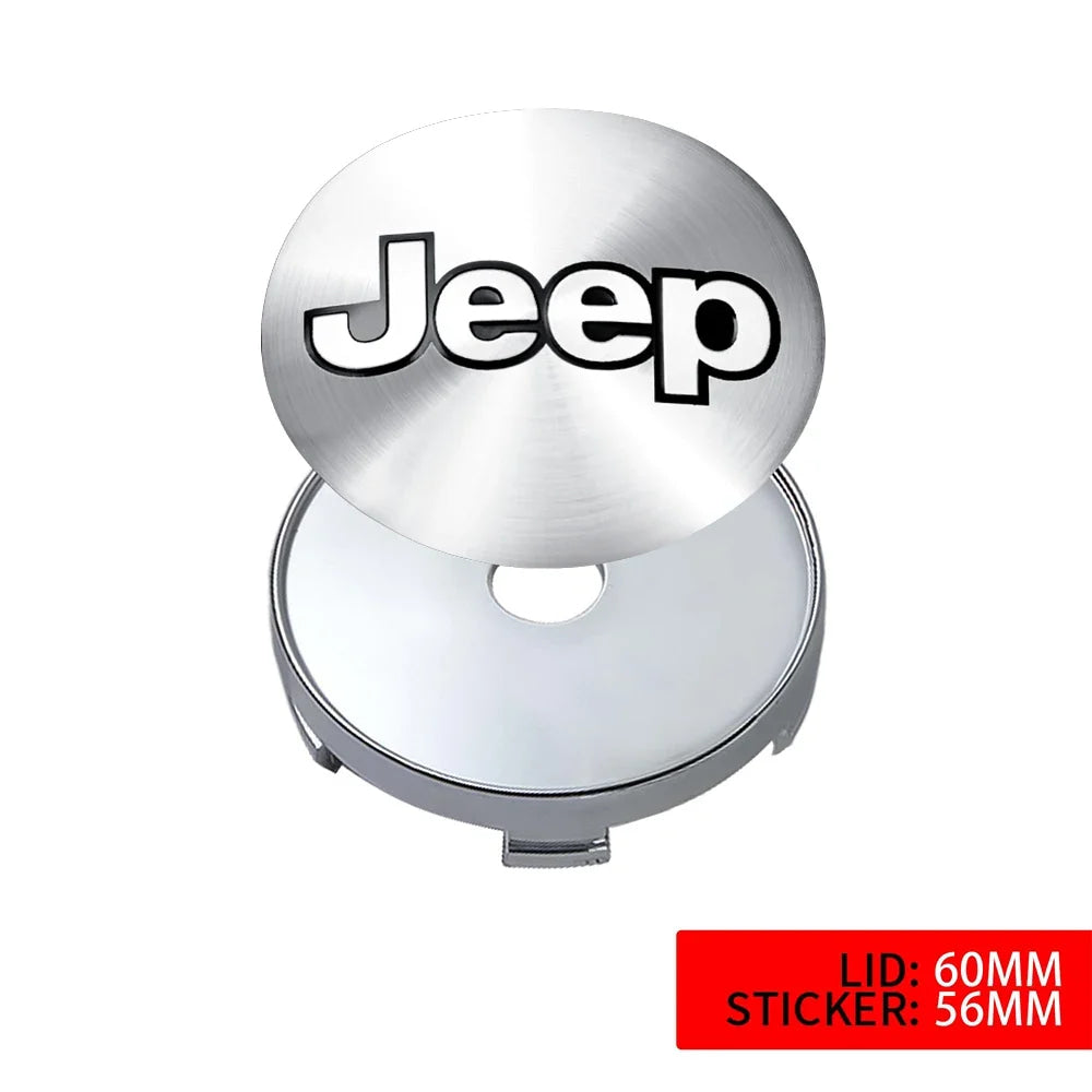 4pcs Car Styling Wheel Center Hub Caps Tire center Covers Hubcap For Jeep Grand Cherokee Wrangler JK Gladiator Compass Renegade