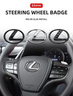ABS Steering Wheel Center Emblem Sticker for Lexus RX NX ES IS GX LX UX CT GS F Sport RX300 RX350 GX460 etc Logo Badge Decal