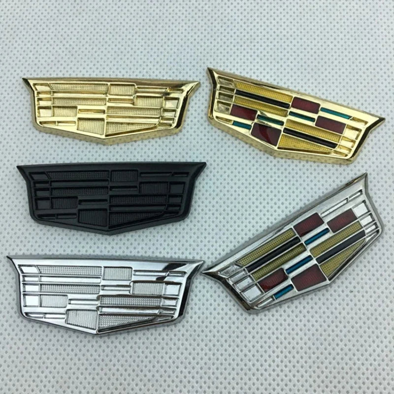 6.3cm/9.2cm Alloy Car Window C-Pillar Badge Sticker Rear Trunk Emblem for Cadillac XT5 ATSL XTS SRX BLS CT4 Escalade Deville DTS