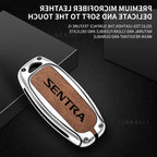 Suitable for Nissan SENTRA 2024 2020 2017 automatic transmission zinc alloy car key bag leather car key fob accessories