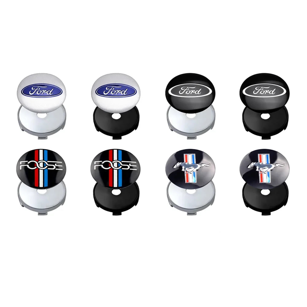 Ford Mustang ST Foose Accessorie 56MM Emblem Car Wheel Center Cap Sticker Decoration for Edge Fusion Shelby Explorer F150 Focus