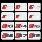 New 1Pcs Audi RS S3 S4 S5 S6 S7 S8 A3 A4 A5 A6 A7 A8 Q3 Q5 Q7 TT 3D Car Emblem Sticker Rear Trunk Body Emblem Badge Stickers