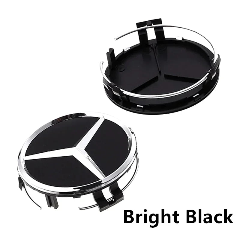 4pcs 56mm 60mm 75mm  68mm3Pin Car Wheel Center Cap Rim Hub Caps Emblem W202 W220 W213 W210 W164 E200 E260 E300 For Mercedes Benz