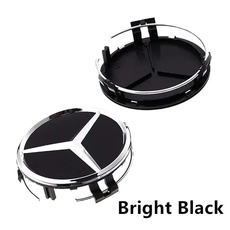 4pcs 56mm 60mm 75mm  68mm3Pin Car Wheel Center Cap Rim Hub Caps Emblem W202 W220 W213 W210 W164 E200 E260 E300 For Mercedes Benz