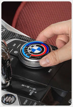 4.5CM 4.8CM Carbon Fibre Car Center Console Knob Stickers Decoration Accessories For BMW 1 2 3 4 5 6 Series GT Z4 X3 X4 X5 X6 X7