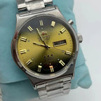 Orient Watch Mechanical Wristwatch Japanese Movement Stainless Steel Bracelet Folding Clasp with Luminescent